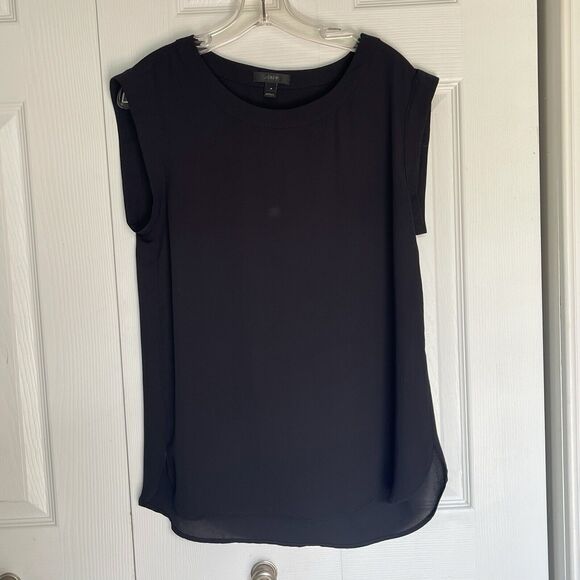 J. Crew Black Scoop Neck Sleeveless Top Women's Size 4 - Picture 13 of 16